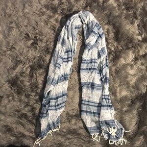 Blue and White Scarf